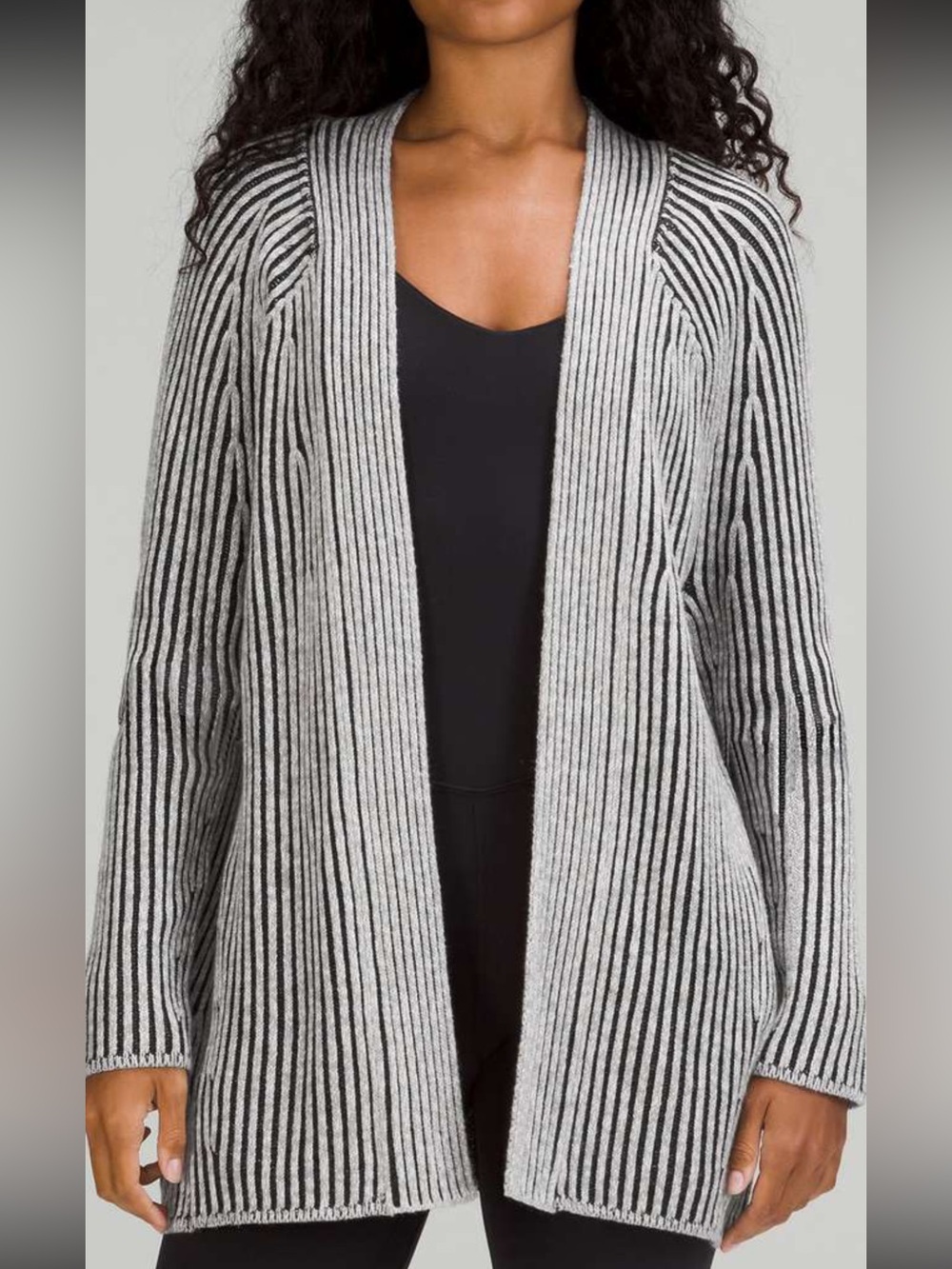 Lululemon cotton/cashmere blend wrap sweater.